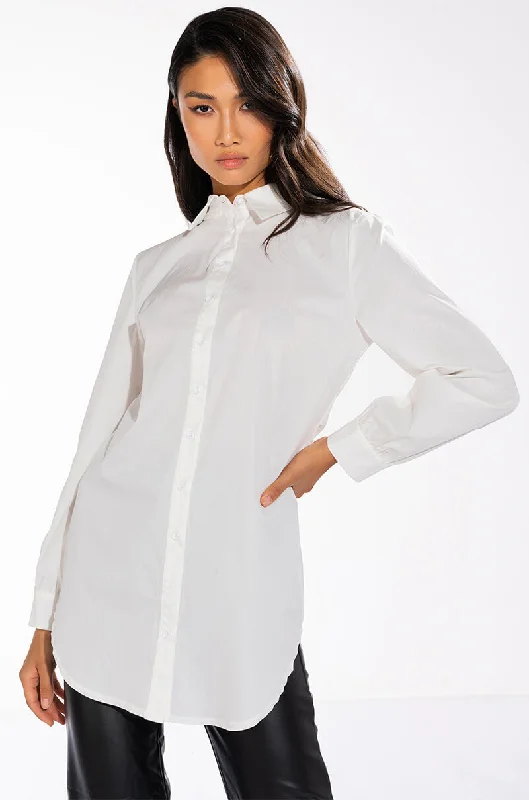 AMANDA OPEN BACK BUTTON DOWN BLOUSE