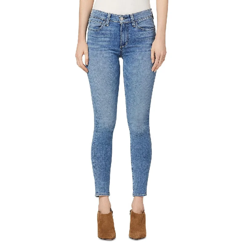 The Icon Womens Mid Rise Ankle Skinny Jeans